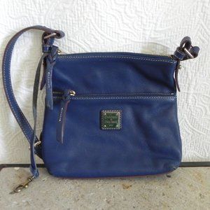 Dooney & Bourke Crossbody Bag Leather Blue Top Zip
